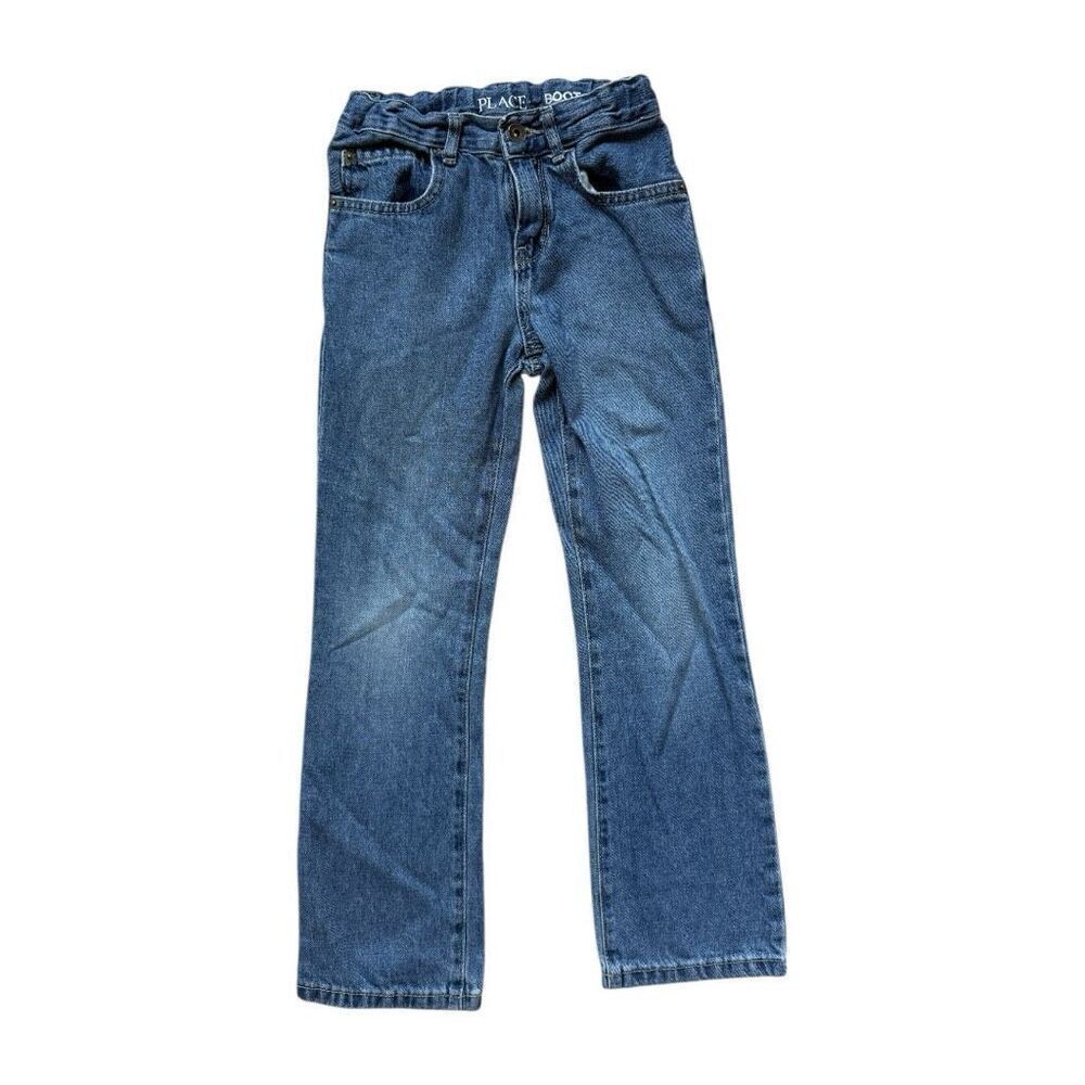 Youth Boys Childrens Place Stonewash Rinse Adjustable Tab Bootcut Jeans - Sz 8